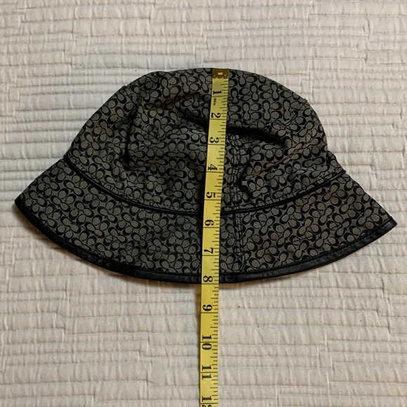 Coach Signature Jacquard Bucket Charcoal Hat SZ P/S Designer Sporty Outdoors - Picture 10 of 10